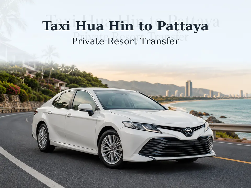 Private taxi transfer from Hua Hin to Pattaya crossing Thailand with Gulf of Thailand coastal route